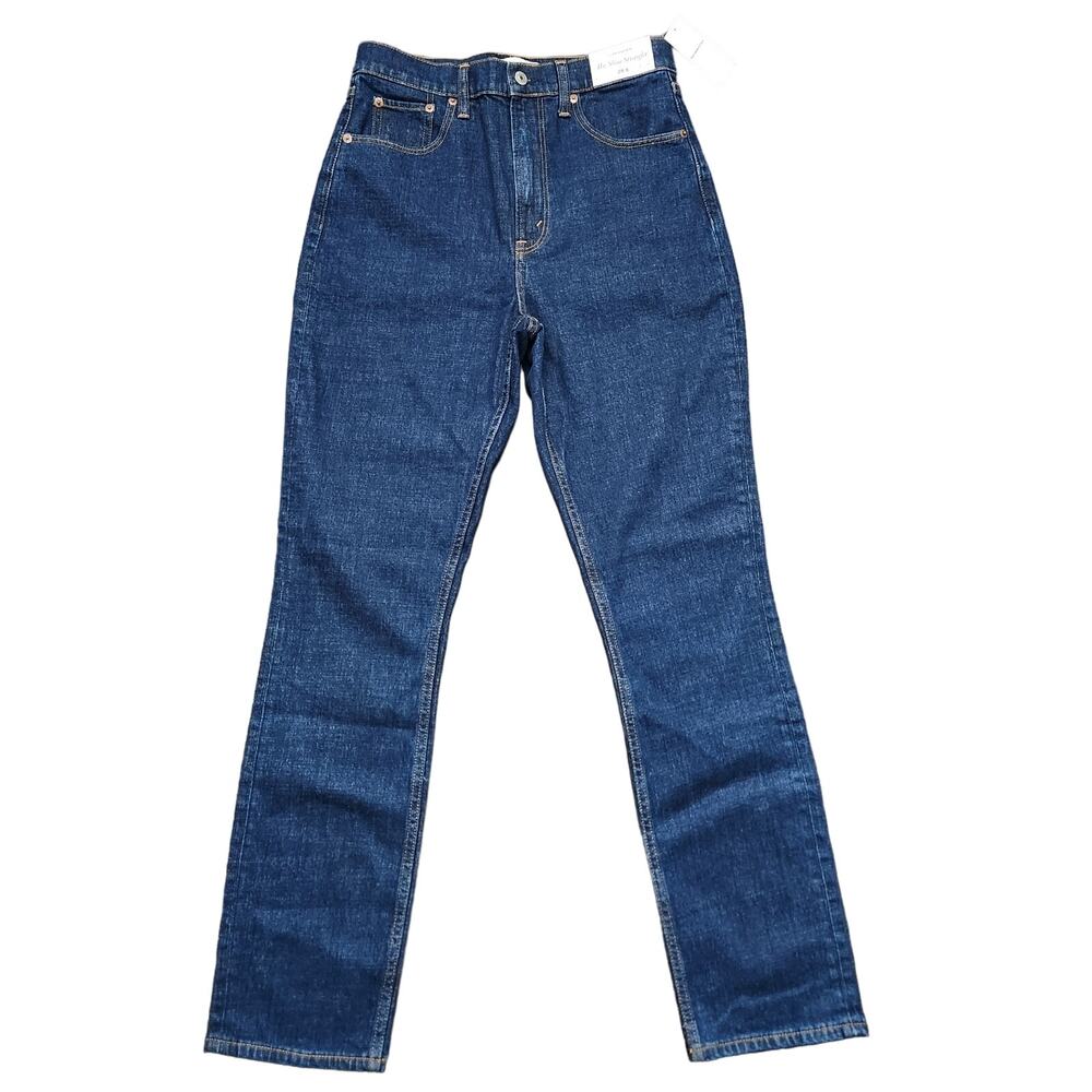 NWT Abercrombie & Fitch The Slim Straight Ultra High Rise Jeans Size 28/6